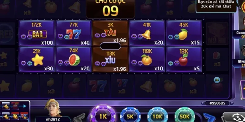 Tính năng và biểu tượng độc đáo trong game xèng hoa quả