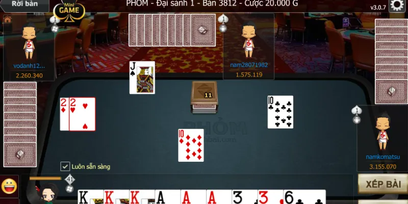 Những quy định và luật lệ cơ bản khi chơi Phỏm