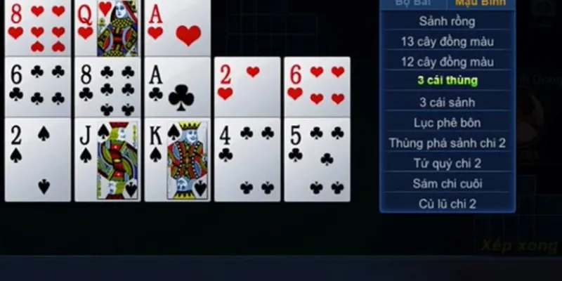 Cách xếp bài thông minh khi chơi Mậu Binh 5 lá