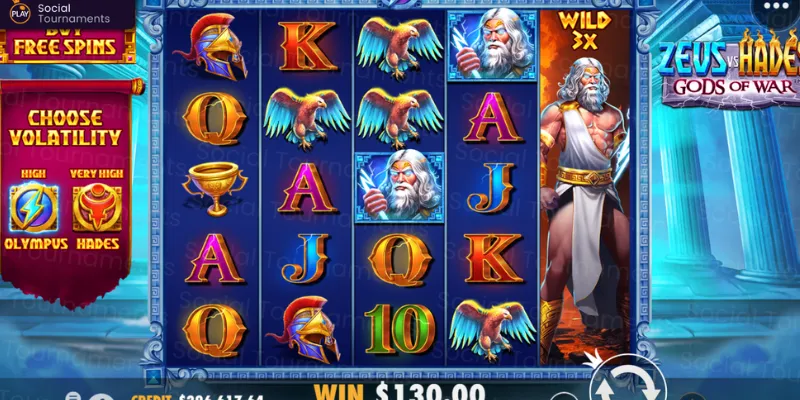 Các hình ảnh và giá trị trả thưởng trong trò chơi Nổ Hũ Thần Zeus