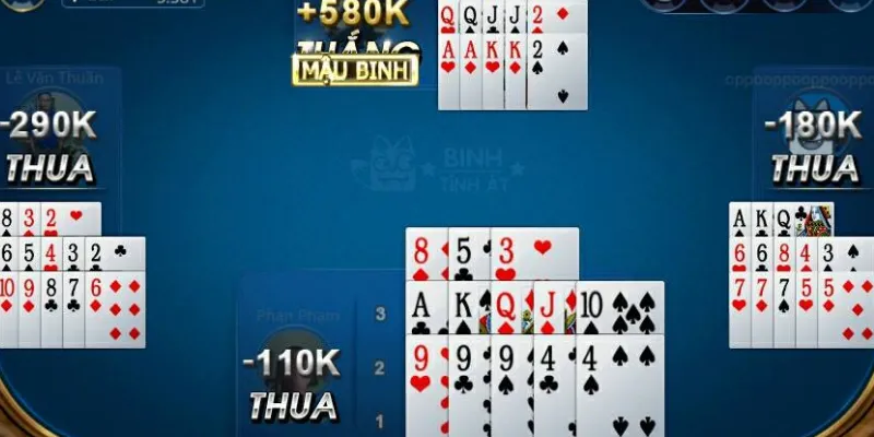 Thứ tự xếp bài trong Mậu Binh là gì?